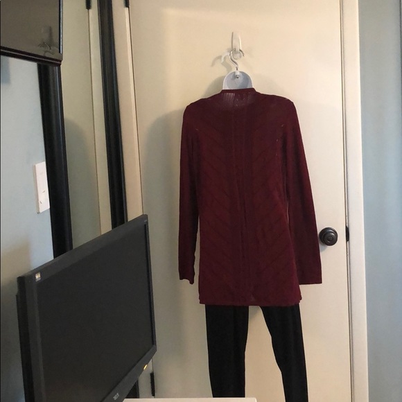 Maurices Red Long Basic Cardigan - Picture 2 of 3